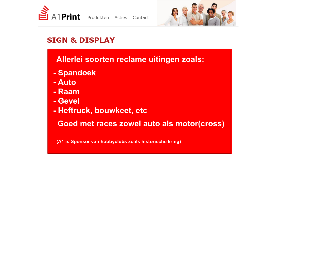 Beeldplaats a1print.nl in 1280x1024
