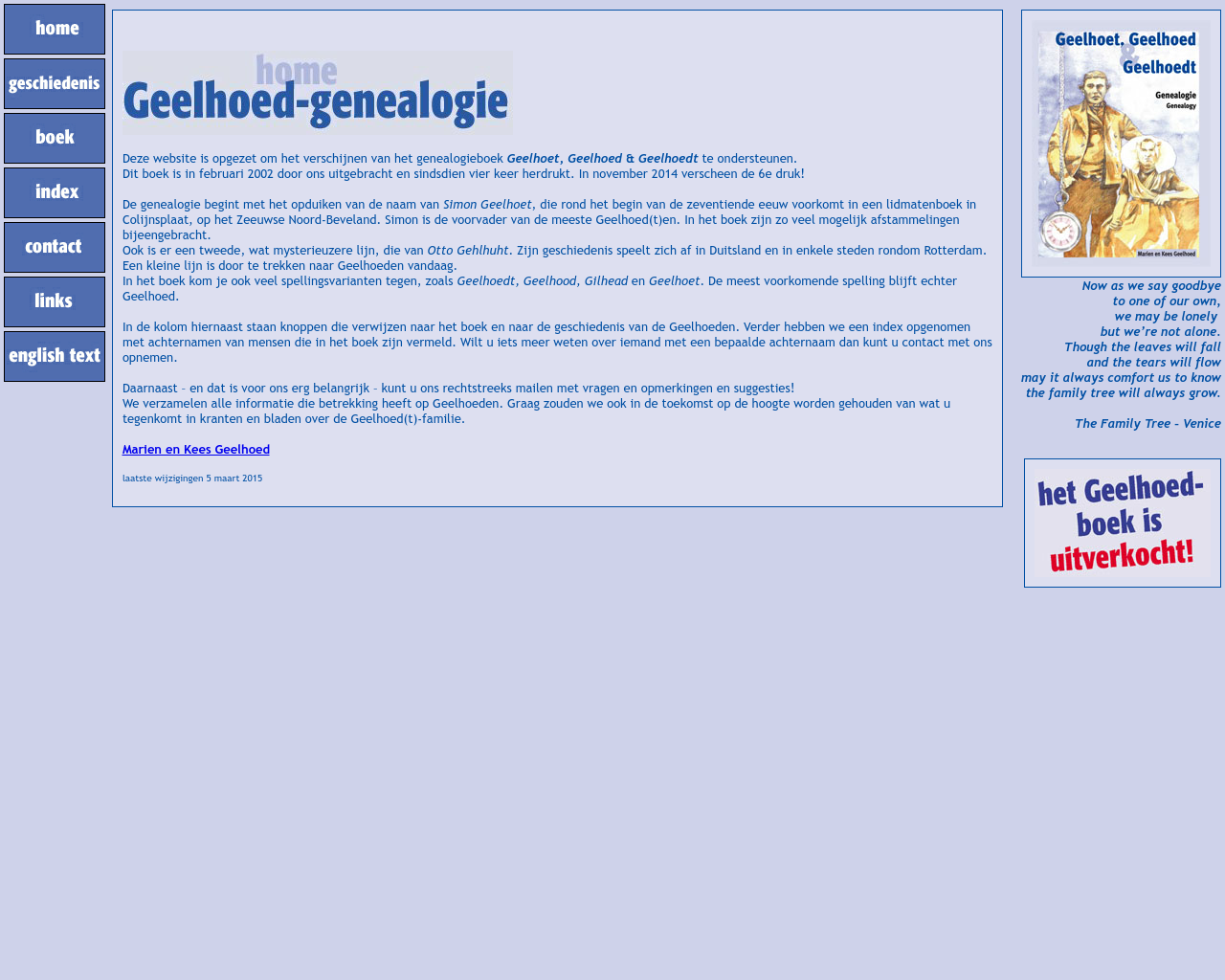 Beeldplaats geelhoed-genealogie.nl in 1280x1024